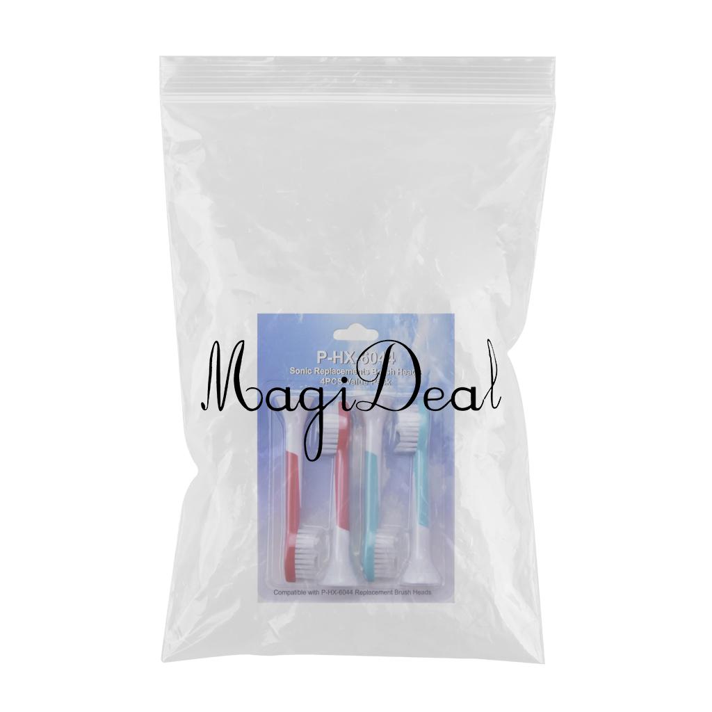 Replacement Toothbrush Heads Pack of 4 for Phillips Sonicare HX6044