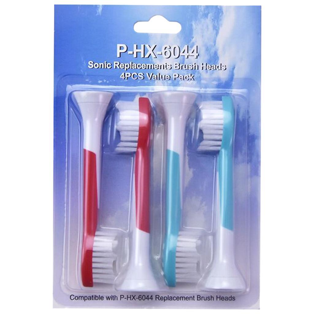 Replacement Toothbrush Heads Pack of 4 for Phillips Sonicare HX6044