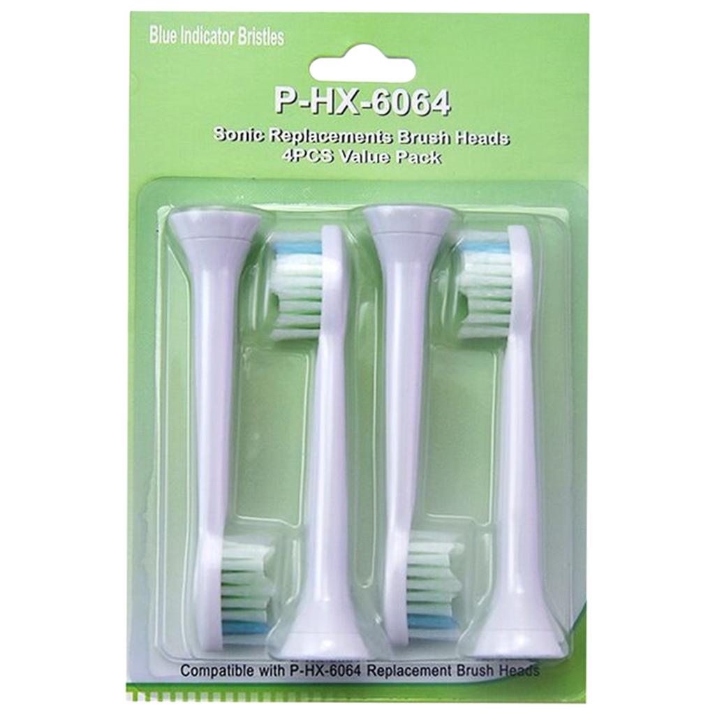 Replacement Toothbrush Heads Pack of 4 for Phillips Sonicare HX6064