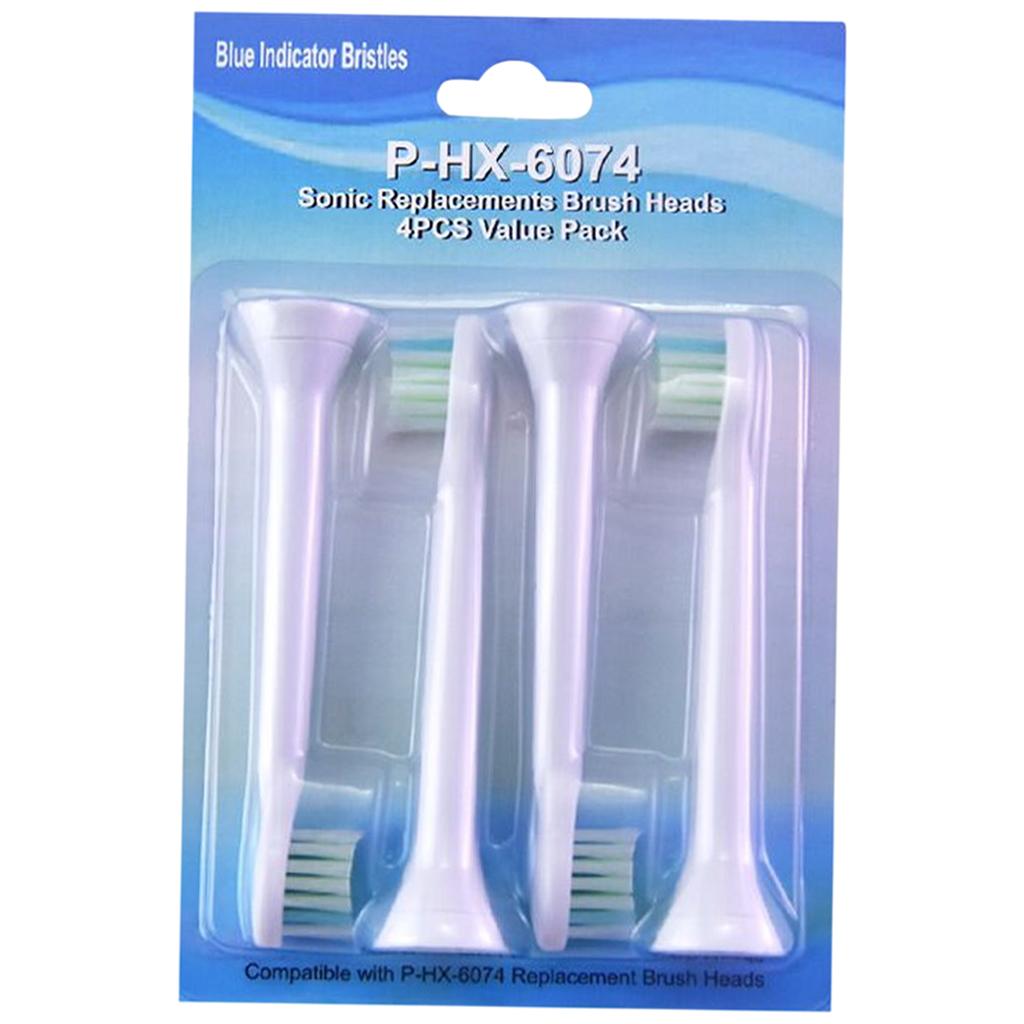 Replacement Toothbrush Heads Pack of 4 for Phillips Sonicare HX6074