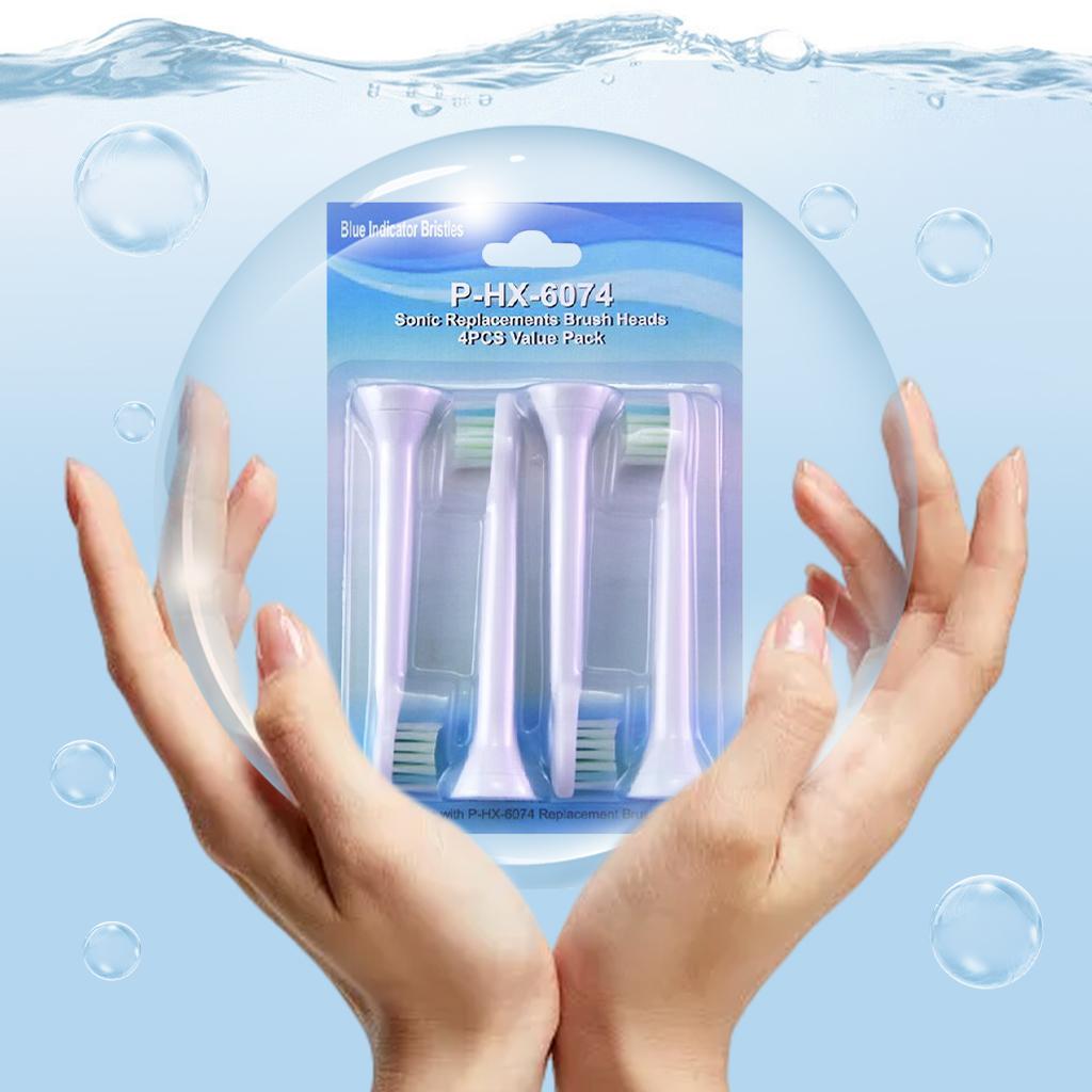 Replacement Toothbrush Heads Pack of 4 for Phillips Sonicare HX6074