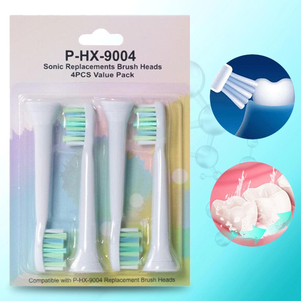 Replacement Toothbrush Heads Pack of 4 for Phillips Sonicare HX9004