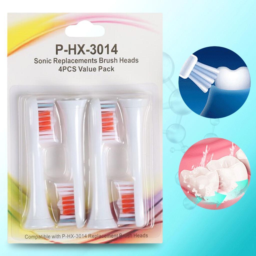 Replacement Toothbrush Heads Pack of 4 for Phillips Sonicare HX3014