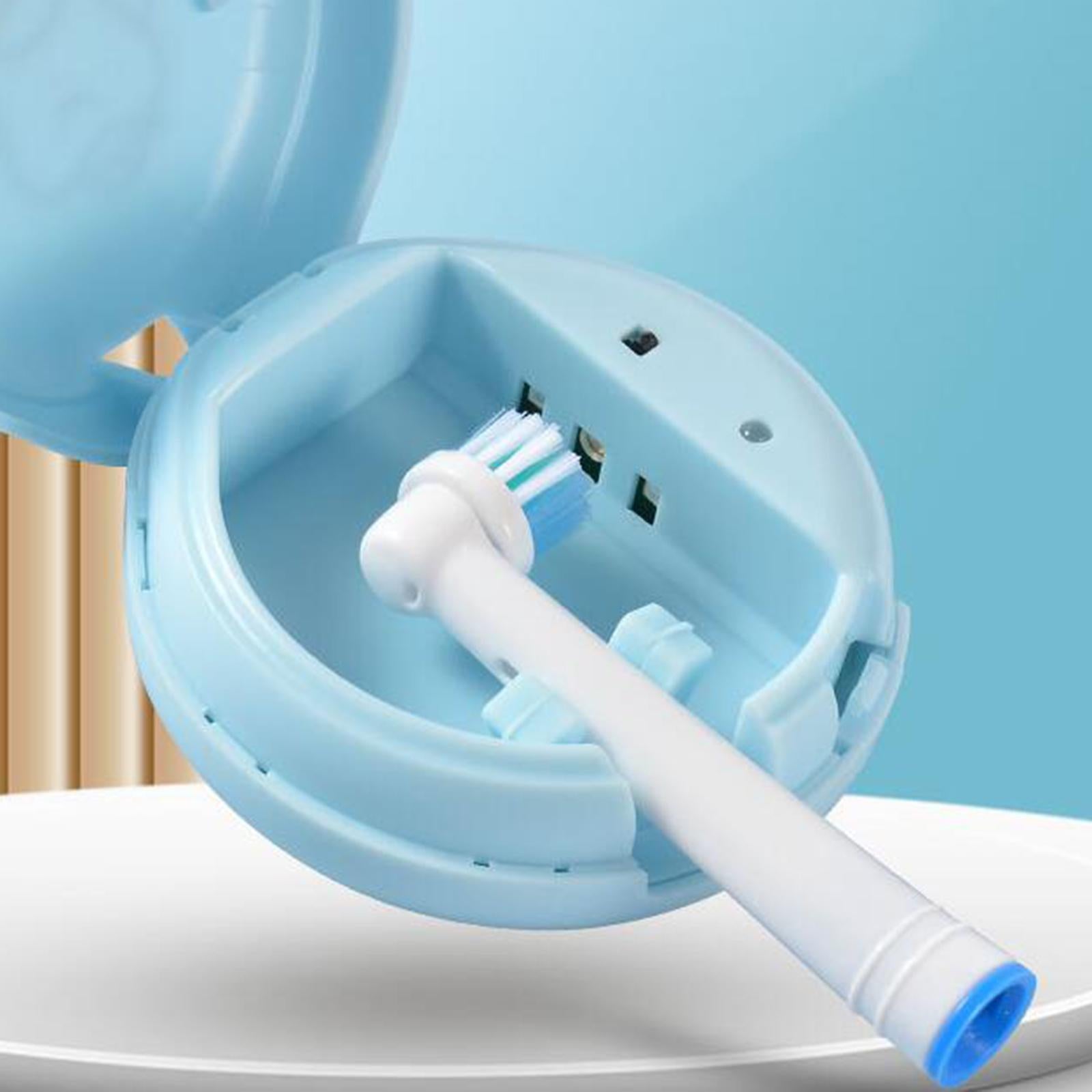 UVC Toothbrush Sterilizer Case Kills Germs Mini for Home and Travel Blue