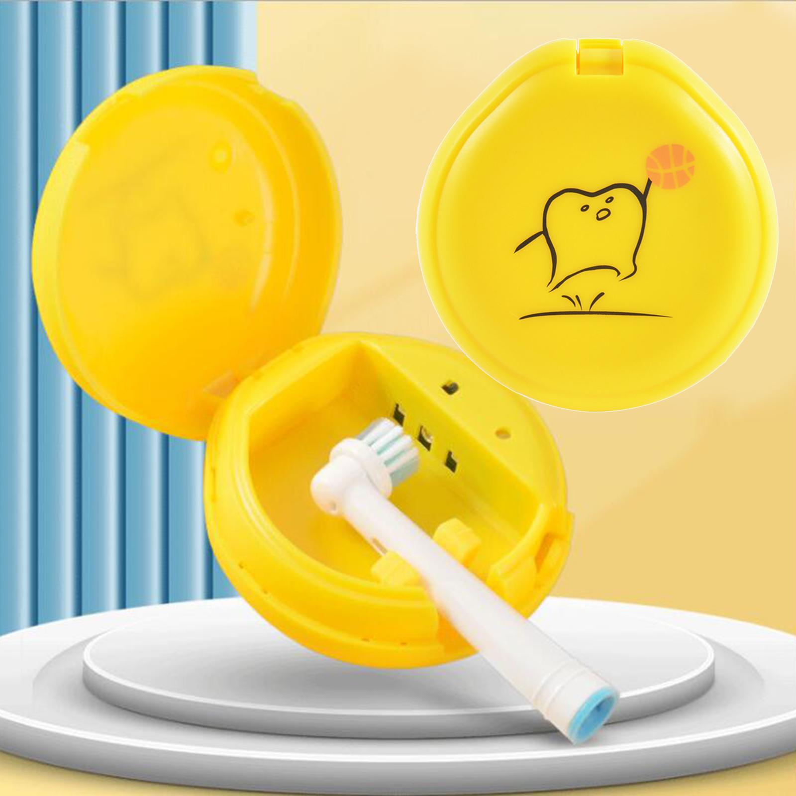 UVC Toothbrush Sterilizer Case Kills Germs Mini for Home and Travel Yellow