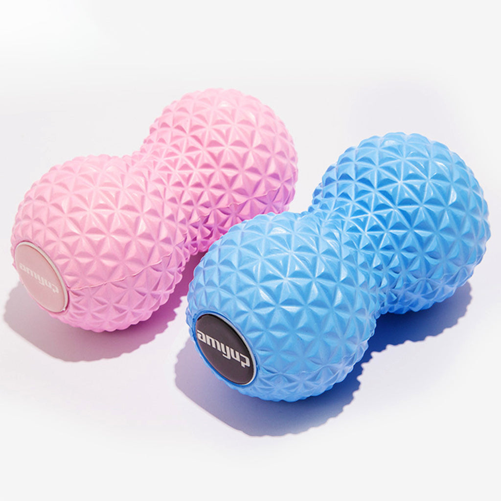 Peanut Massage Ball Double Lacrosse Ball Self Message Roller Back Foot Neck Pink