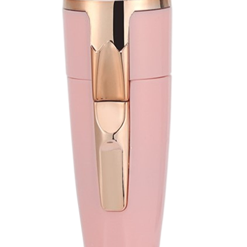 Electric Facial Hair Remover Waterproof Dual Rotating Blades for Cheek Pink
