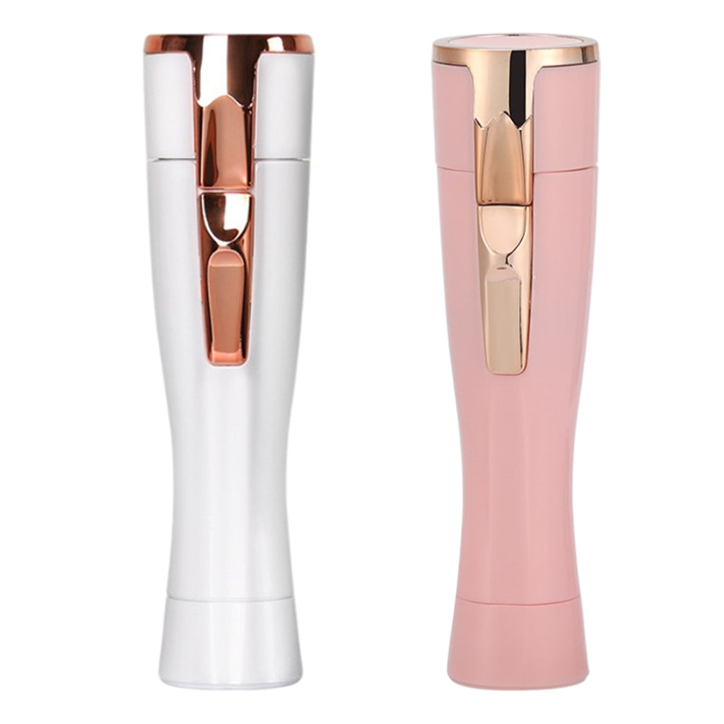 Electric Facial Hair Remover Waterproof Dual Rotating Blades for Cheek Pink