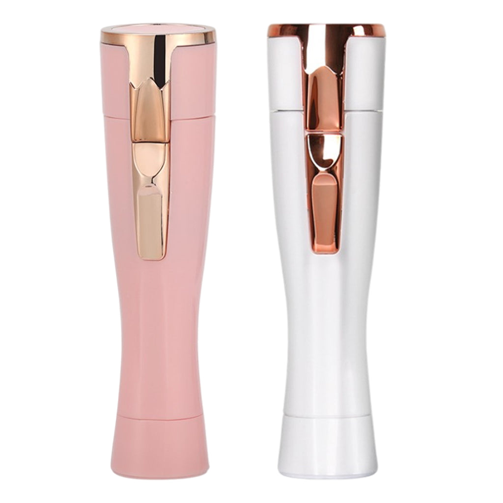 Electric Facial Hair Remover Waterproof Dual Rotating Blades for Cheek Pink