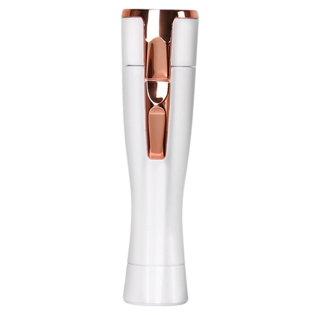 Electric Facial Hair Remover Waterproof Dual Rotating Blades for Cheek White