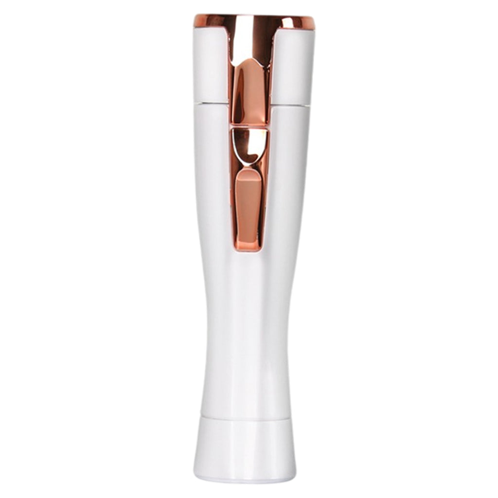 Electric Facial Hair Remover Waterproof Dual Rotating Blades for Cheek White