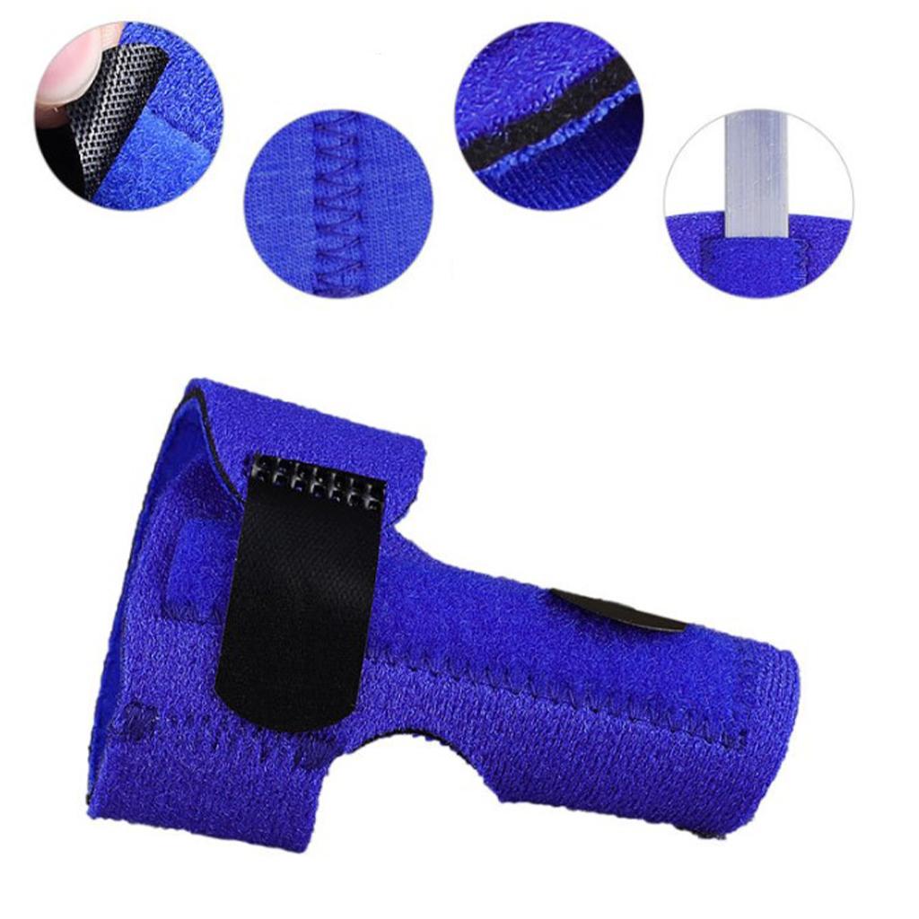 Finger Splint Brace Protection Support Fastening Tape for Broken Finger blue left