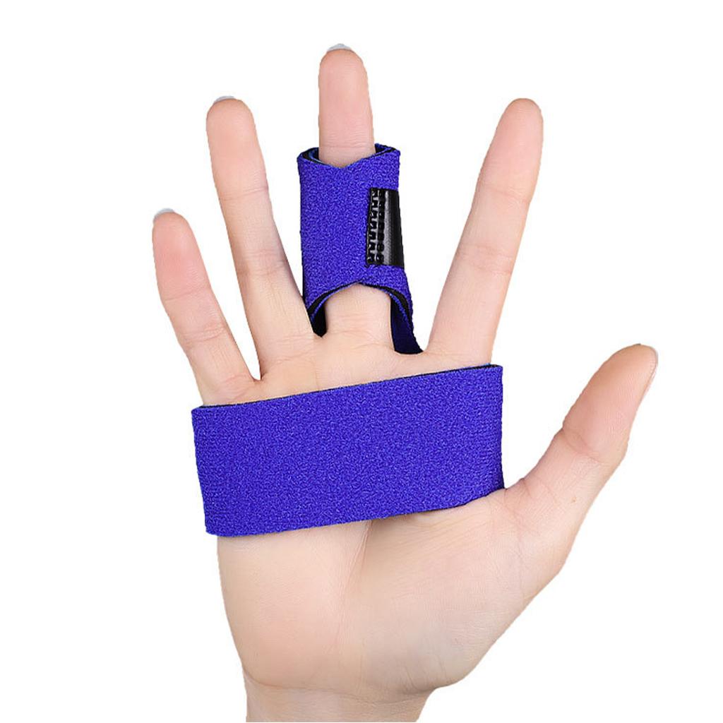 Finger Splint Brace Protection Support Fastening Tape for Broken Finger blue right