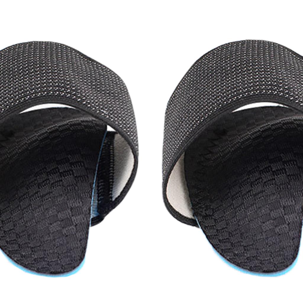 Set of 2 Arch Support Brace Universal Size Soft Flexible Black for Flat Foot