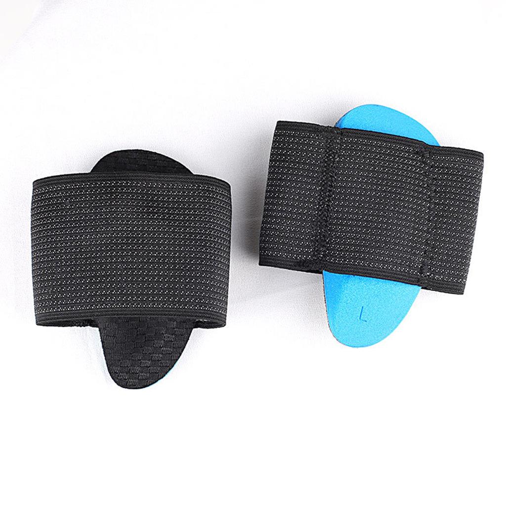 Set of 2 Arch Support Brace Universal Size Soft Flexible Black for Flat Foot