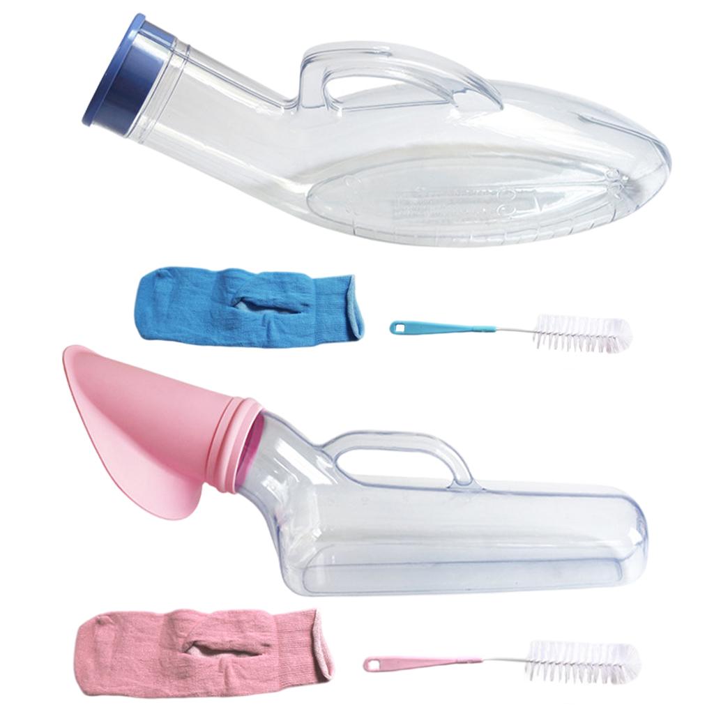 PVC Portable Urinal Bottle for Paralyzed Elderly Bedridden For Male 800ML