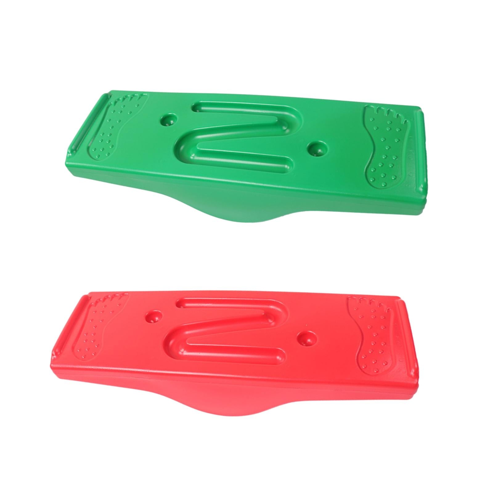 Kids Balance Board Sensory Training Coordination Exercise with 5 Balls Red