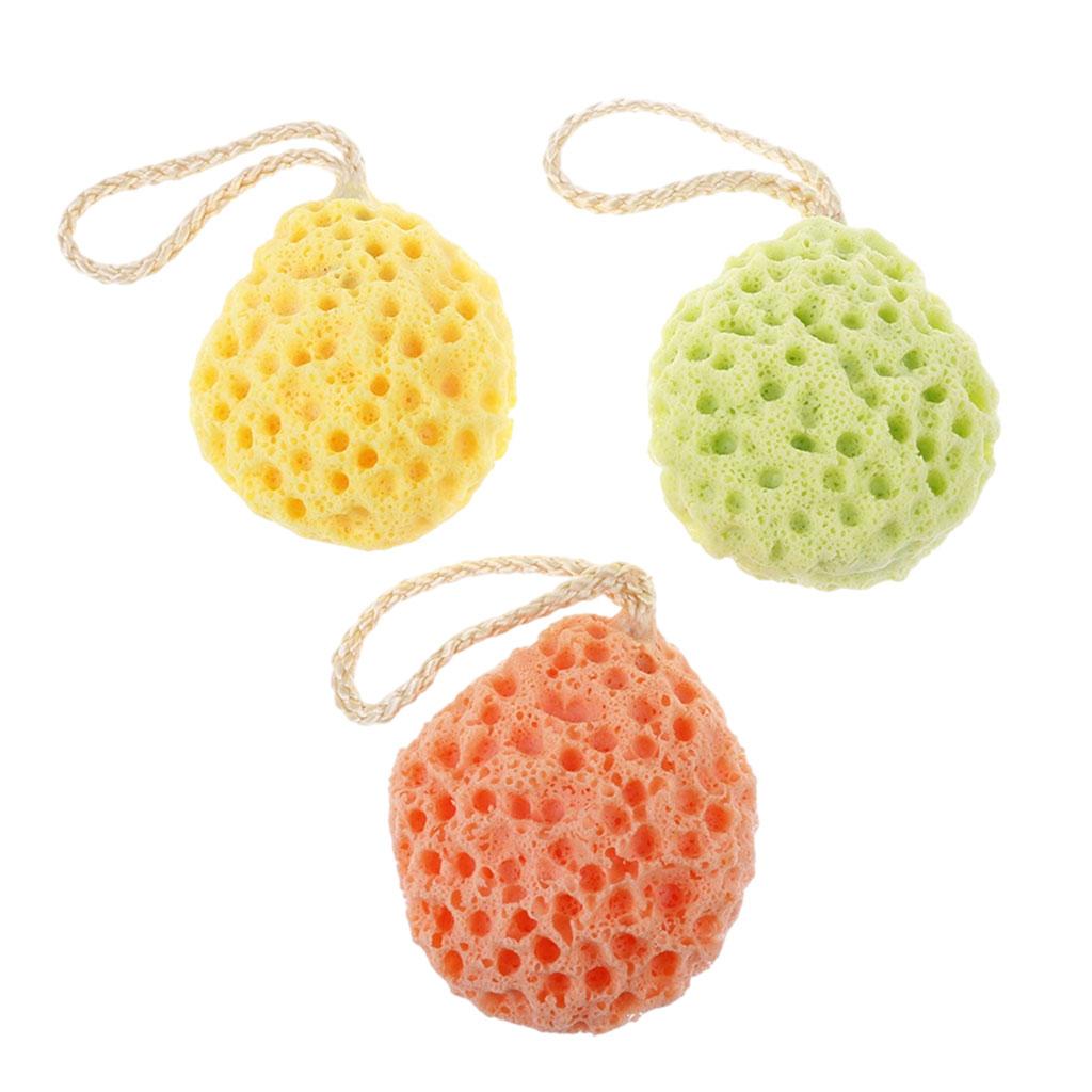Fun Bath Sponge Soft Cute Massage Quick Drying for Baby Adult Mother Kids Yellow
