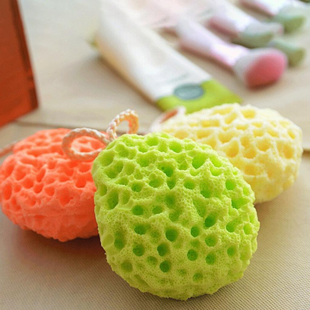 Fun Bath Sponge Soft Cute Massage Quick Drying for Baby Adult Mother Kids Yellow