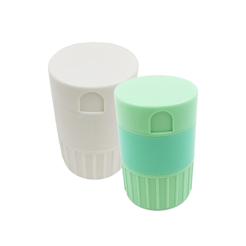 Portable Pill Cutter Powder Crusher Grinder Storage Box Organisers Green