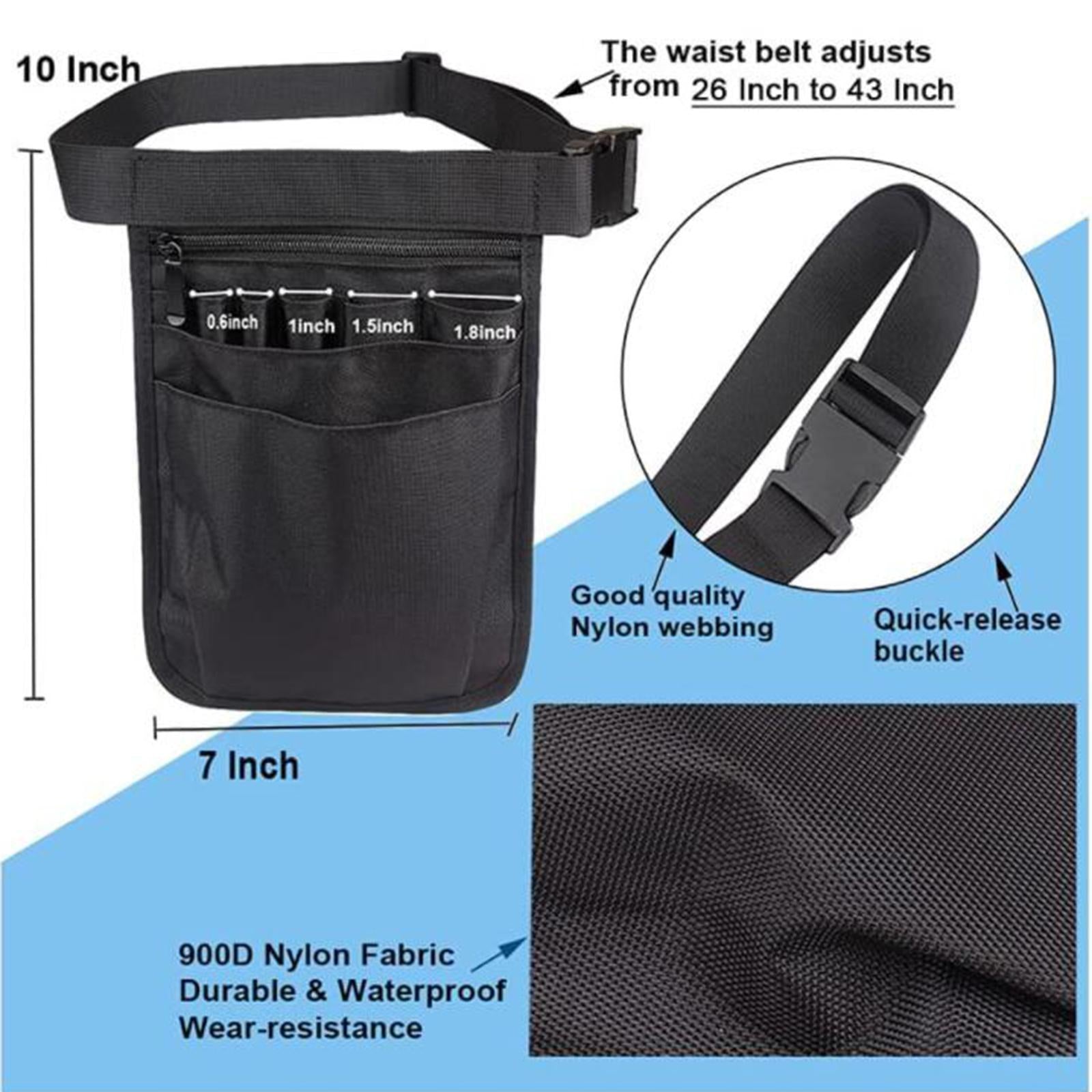 Nylon Nurse Organizer Belt Waist Bag Fanny Pack Case for Scissors Care Kit Purple