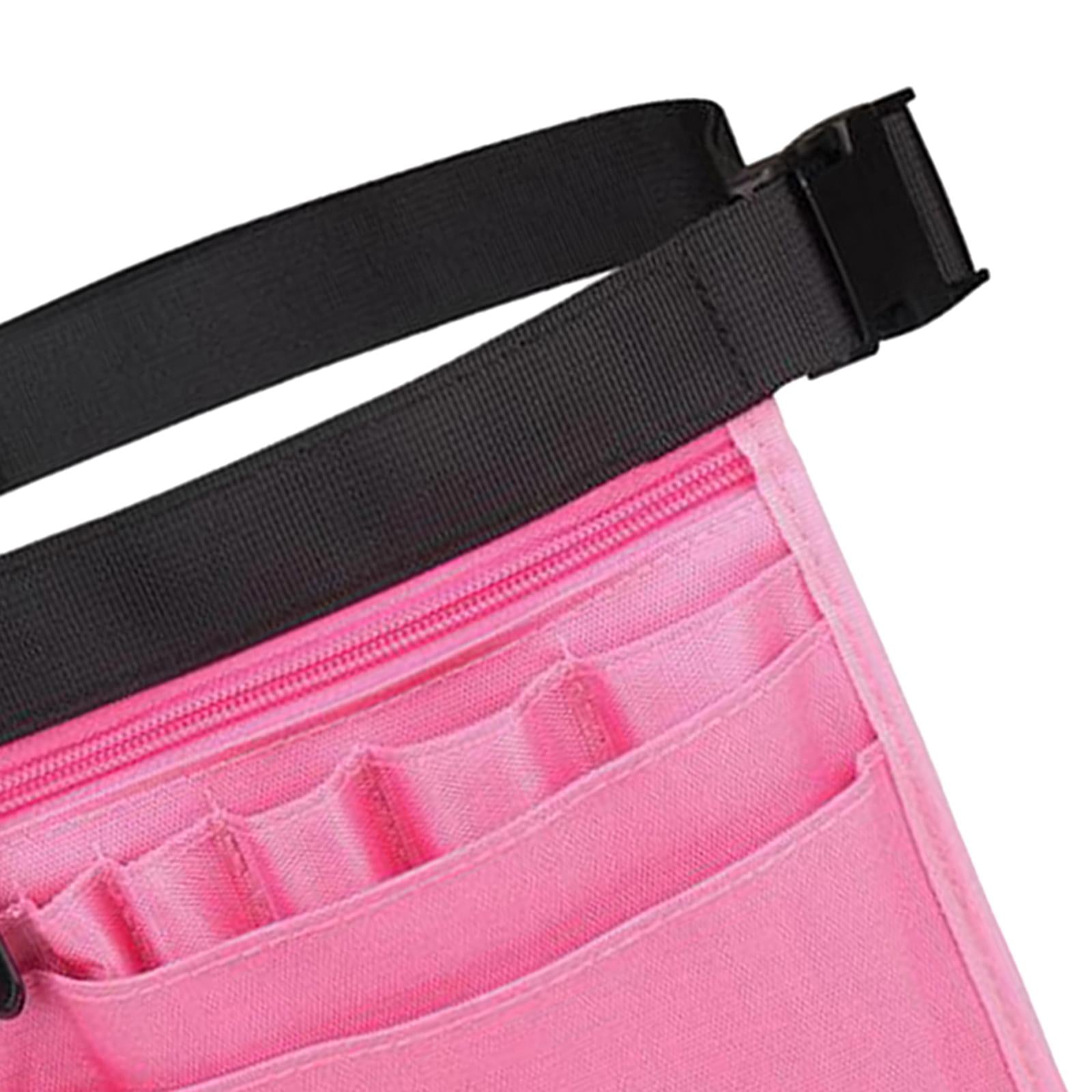 Nylon Nurse Organizer Belt Waist Bag Fanny Pack Case for Scissors Care Kit Pink