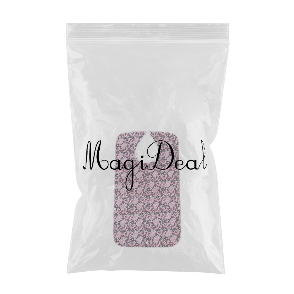 Mealtime Waterproof PVC Printing Cotton Adjustable Bib Crumb Adults Red