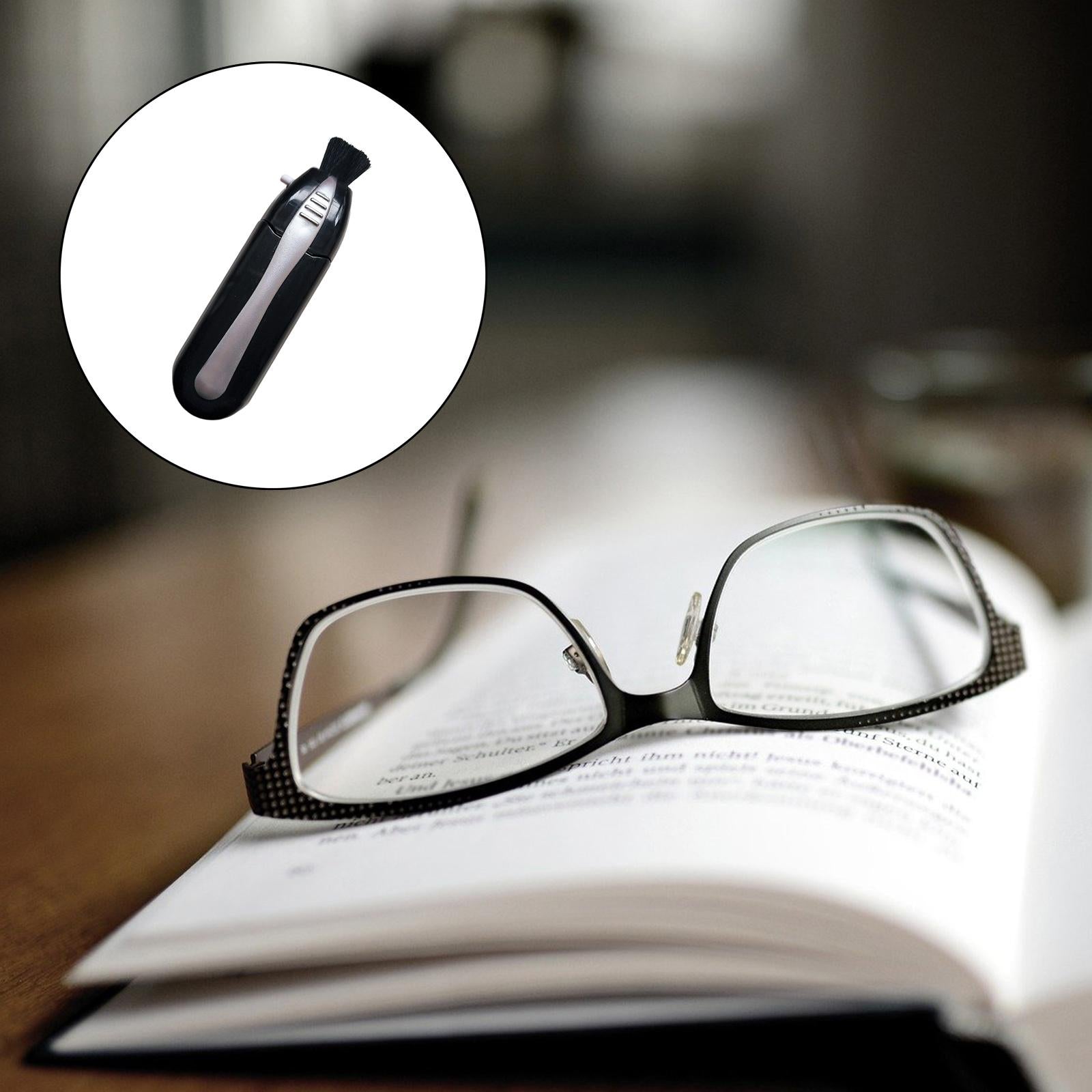 Eyeglass Cleaner No Wipes or Cloth Glass Care Maintenance Spectacles silver black