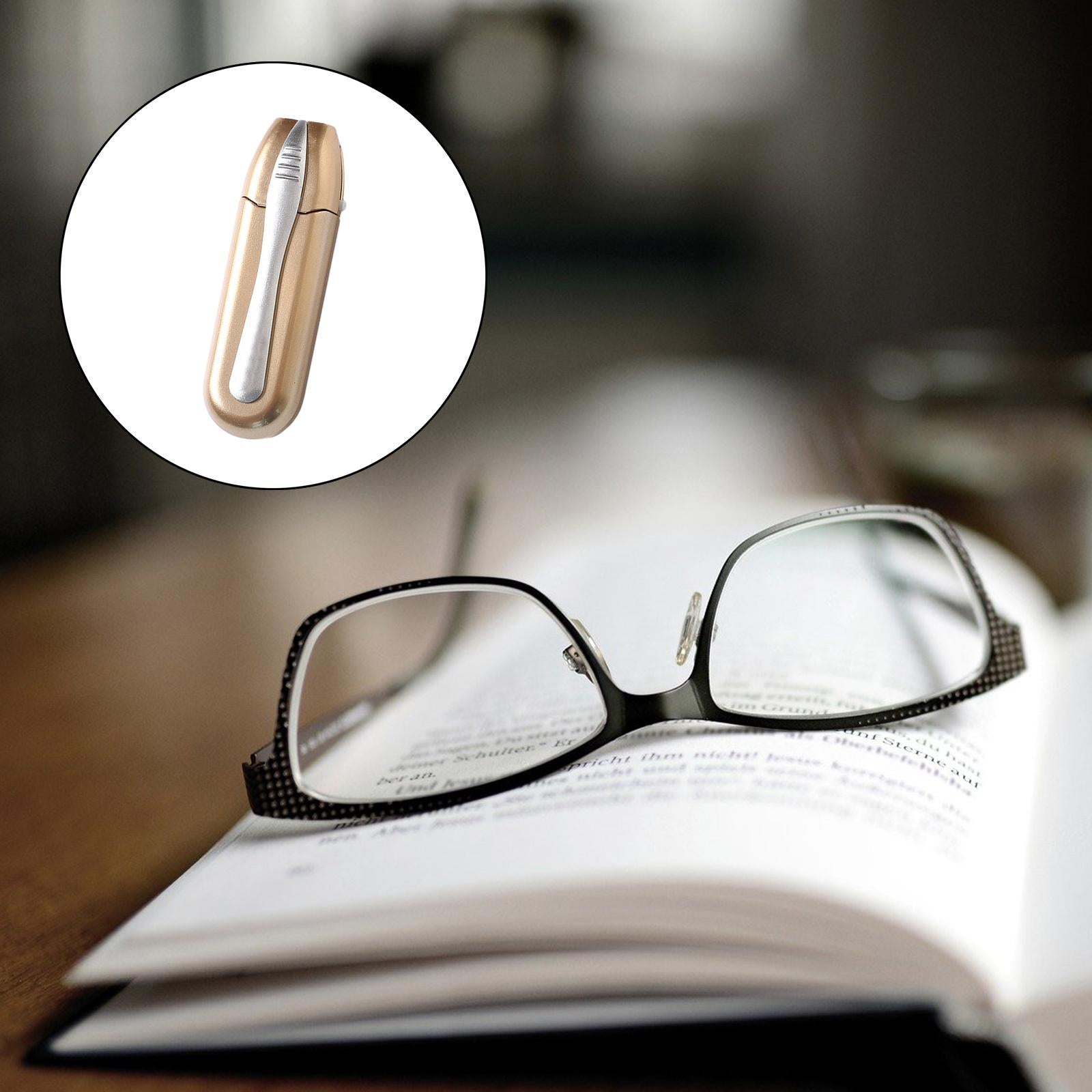 Eyeglass Cleaner No Wipes or Cloth Glass Care Maintenance Spectacles gold
