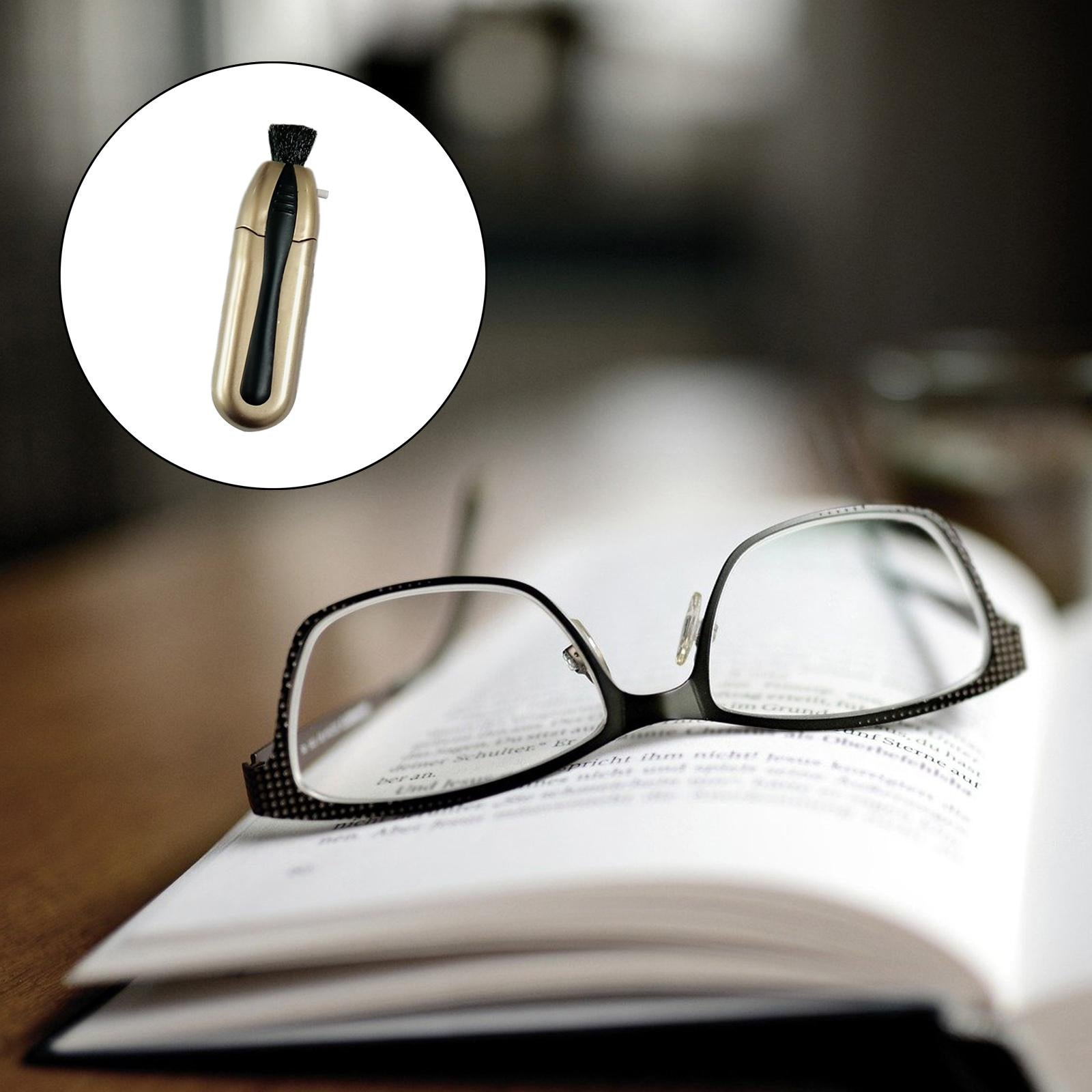 Eyeglass Cleaner No Wipes or Cloth Glass Care Maintenance Spectacles black gold