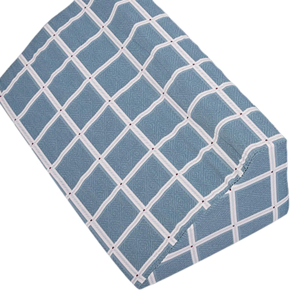 Wedge Pillow Soft with Washable Cover for Sleeping  green grid cloth
