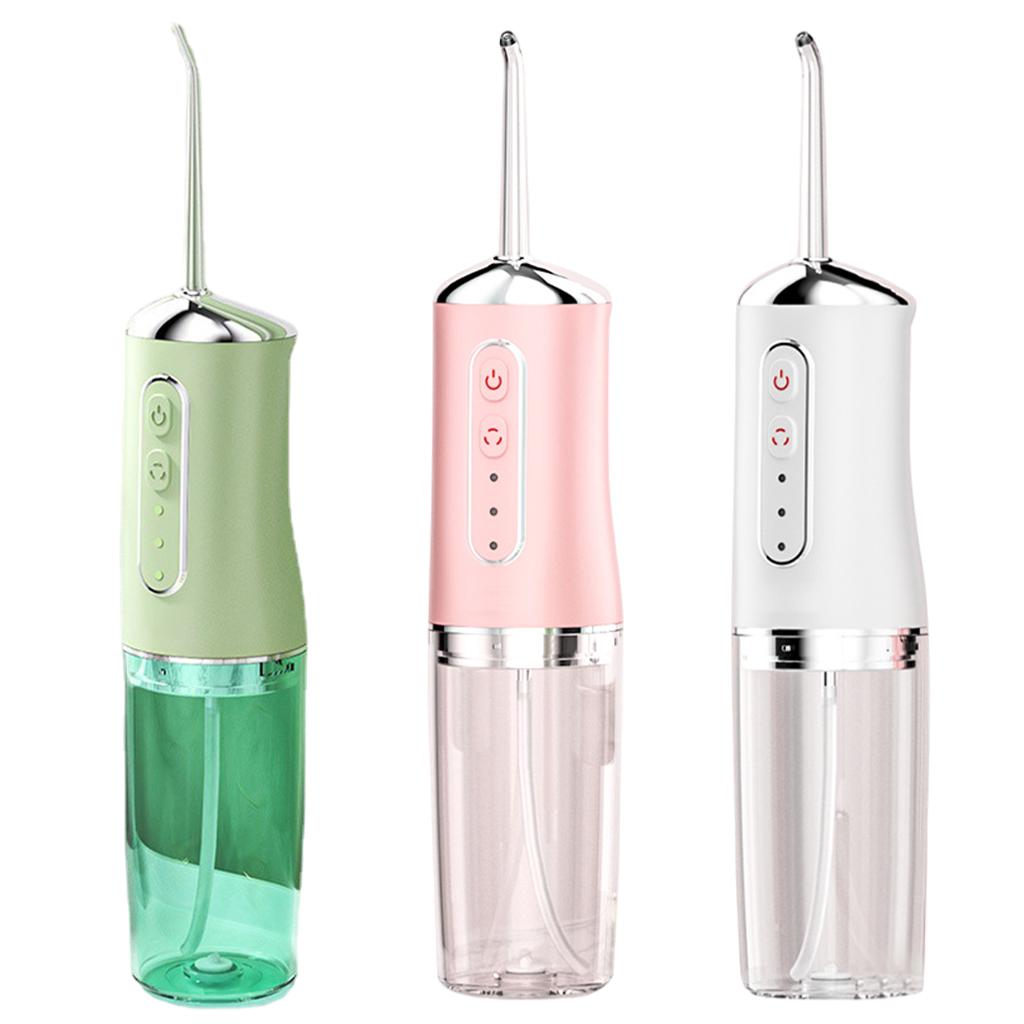 Oral Irrigator Polisher 220ml Water Flosser for Household Use Travel  white