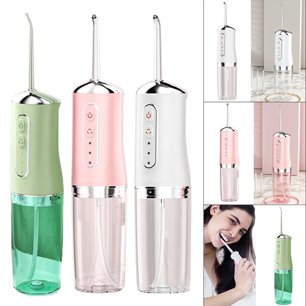 Oral Irrigator Polisher 220ml Water Flosser for Household Use Travel  white