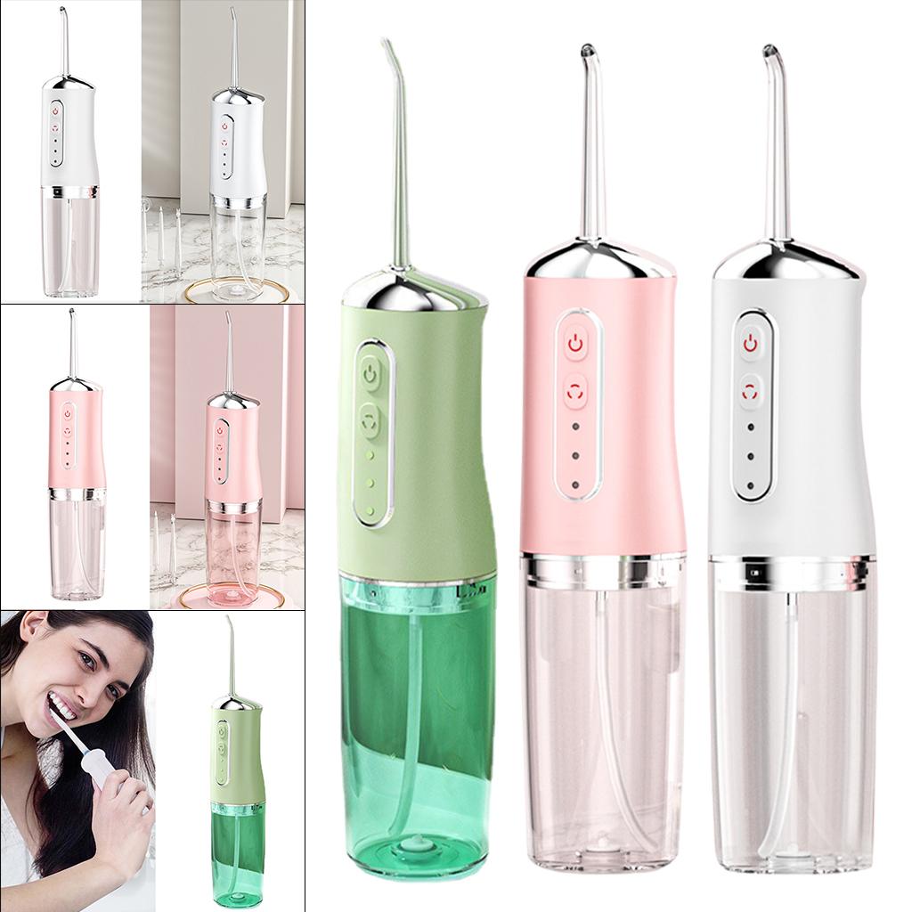 Oral Irrigator Polisher 220ml Water Flosser for Household Use Travel  white