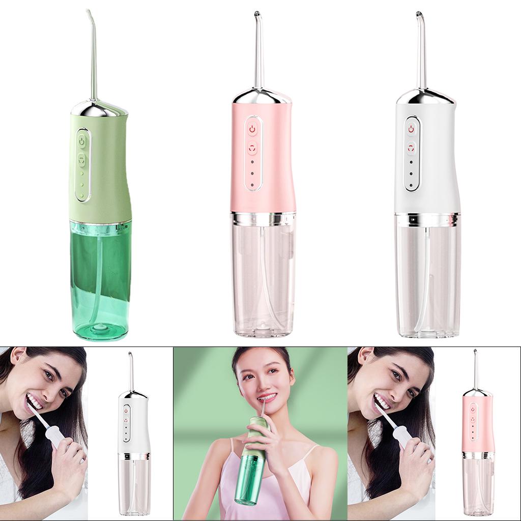 Oral Irrigator Polisher 220ml Water Flosser for Household Use Travel  white