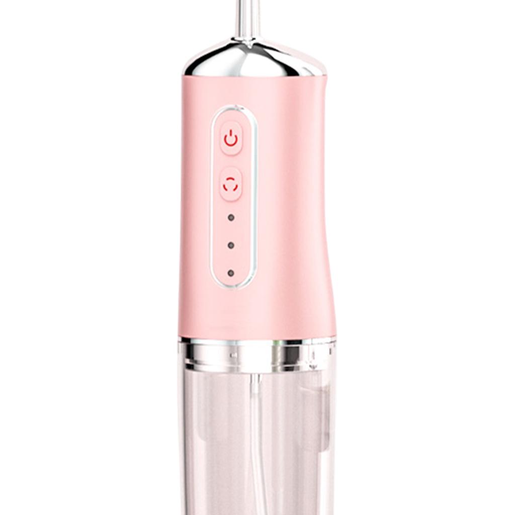 Oral Irrigator Polisher 220ml Water Flosser for Household Use Travel  pink