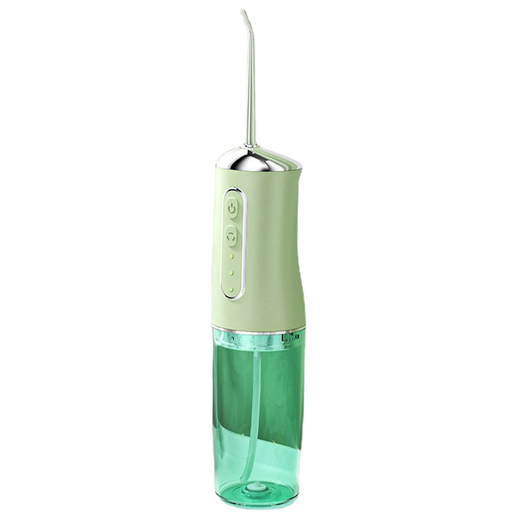 Oral Irrigator Polisher 220ml Water Flosser for Household Use Travel  green