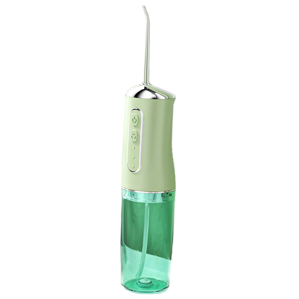 Oral Irrigator Polisher 220ml Water Flosser for Household Use Travel  green