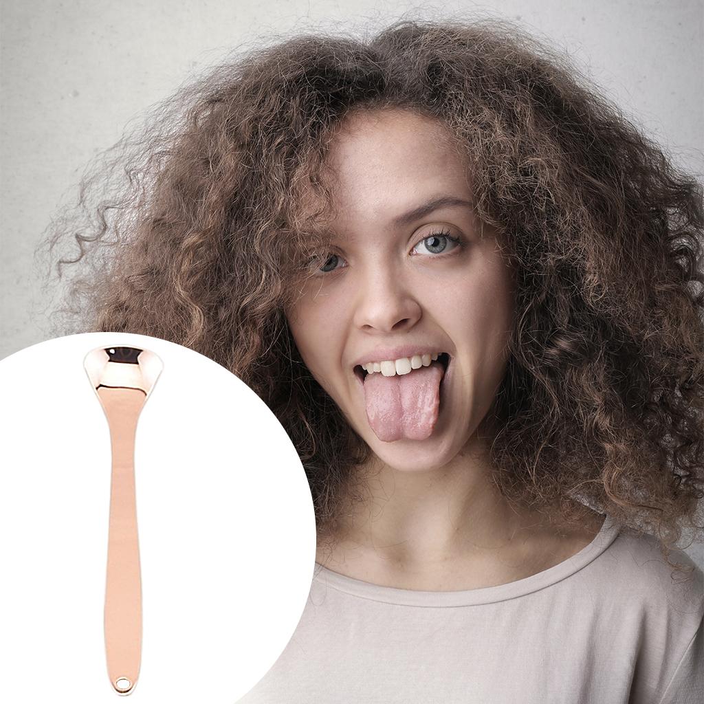 Tongue Coating Scraper Metal for Adults Kid Fresh Breath Spoon Scraper
