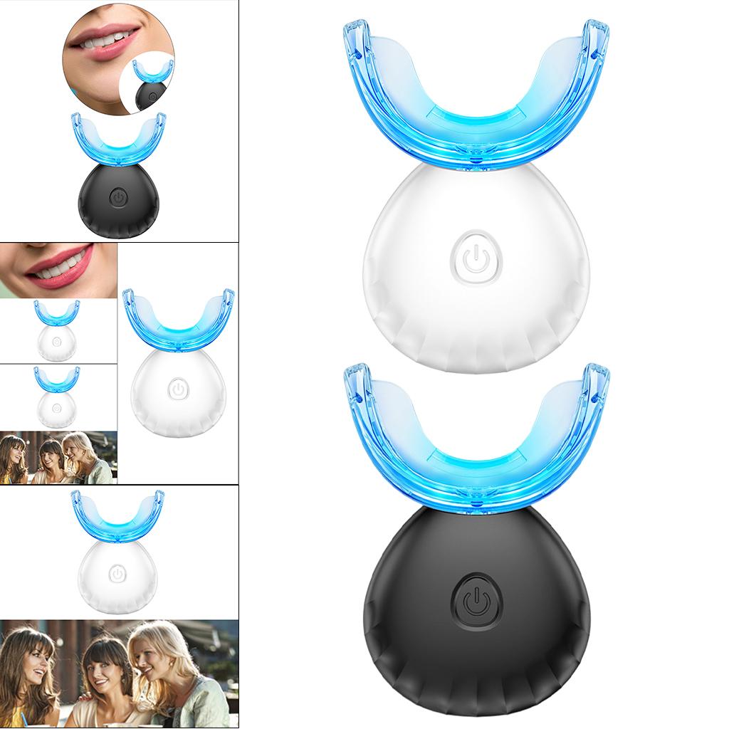 Home Use Wireless Teeth Whitening LED Light  Effective Stain Removal Black