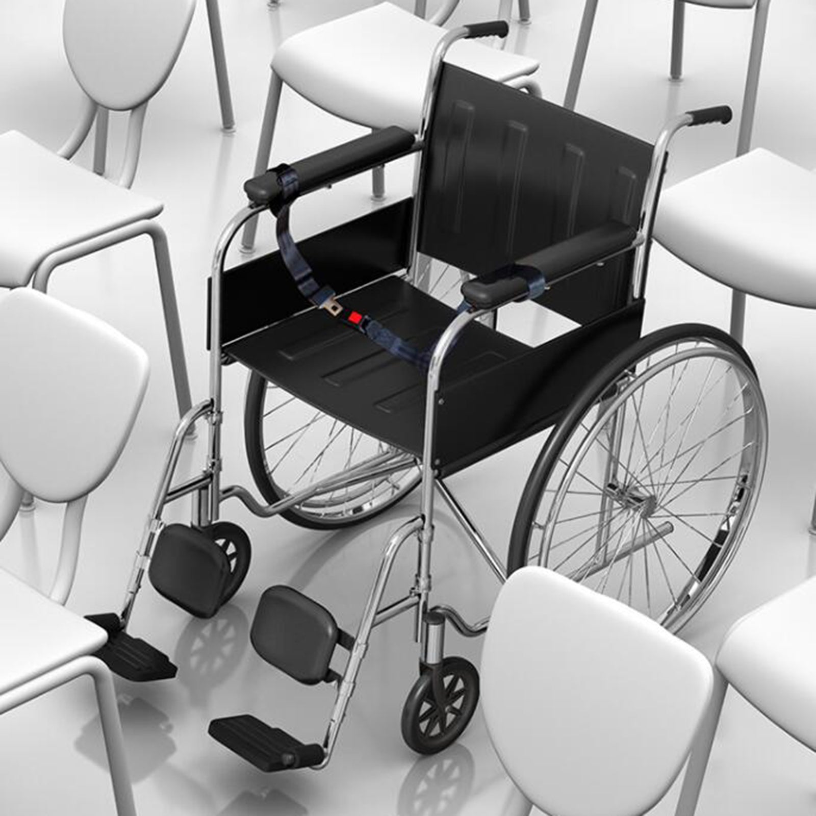 Durable Wheelchair Seat Belt Restraints Straps Harness Patients  2-Stage