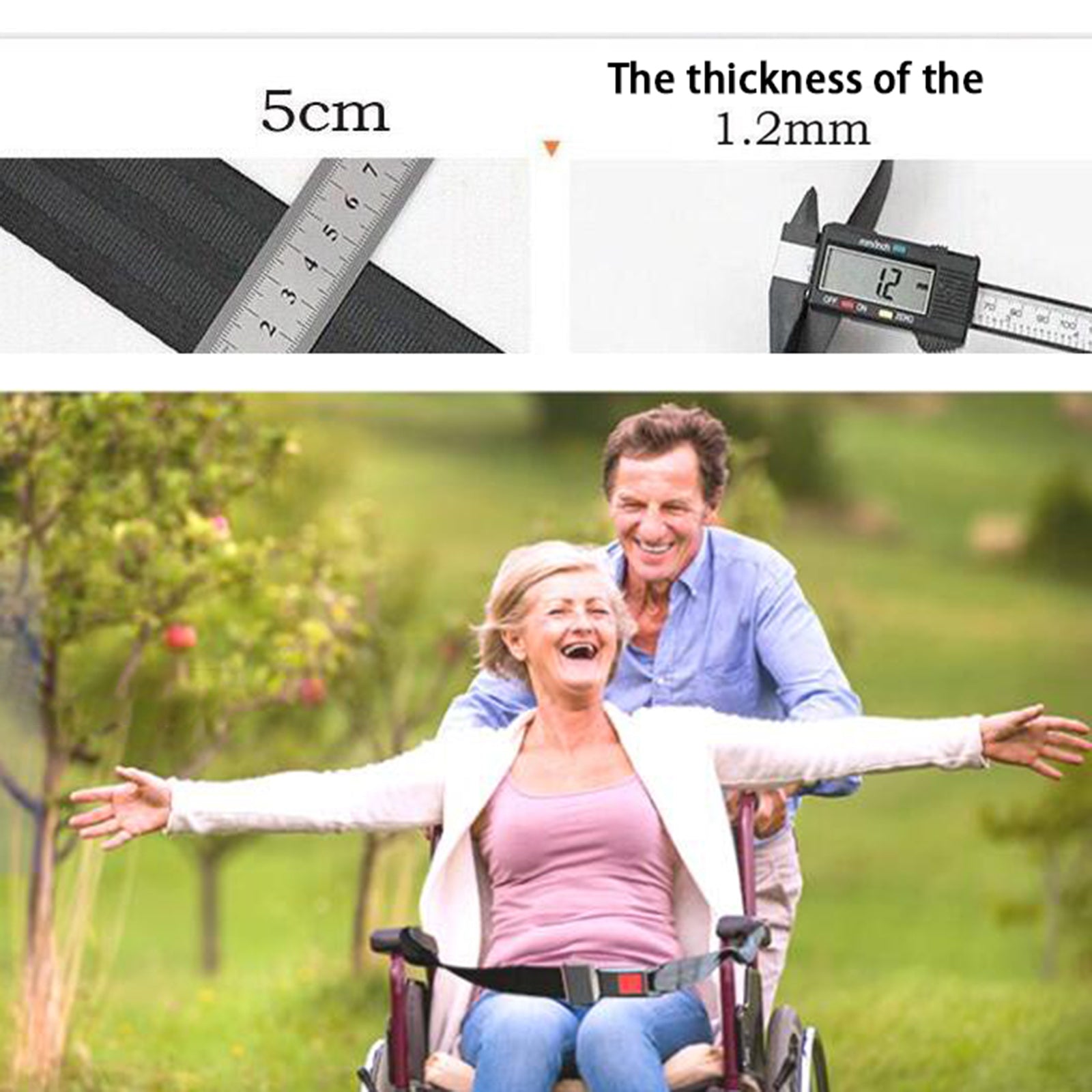 Durable Wheelchair Seat Belt Restraints Straps Harness Patients  2-Stage