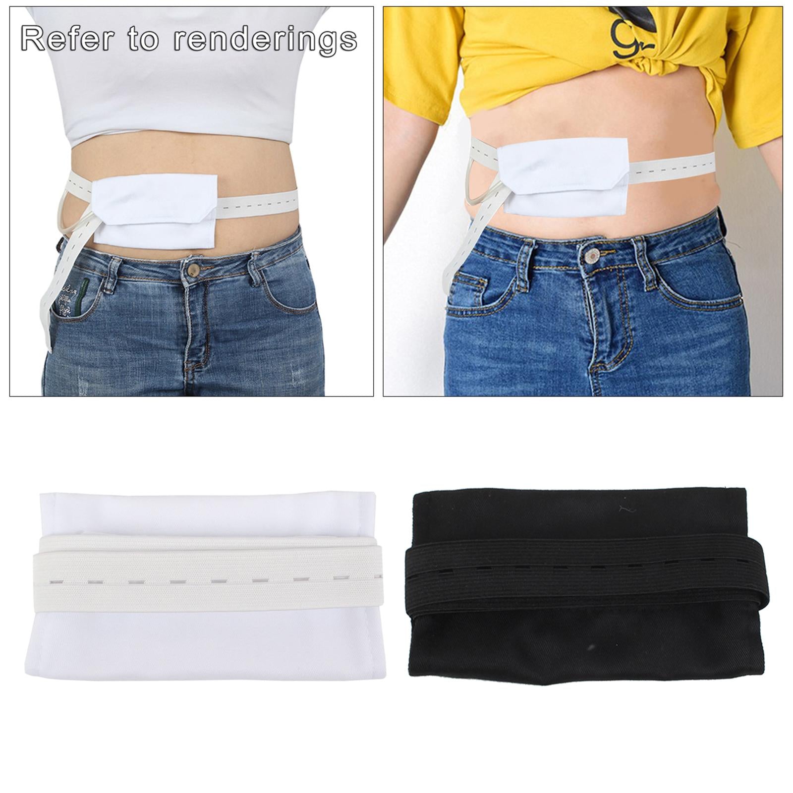 Abdominal Waist Belt Peg PD Feeding Tube G-Tube Holder Accessories Men white