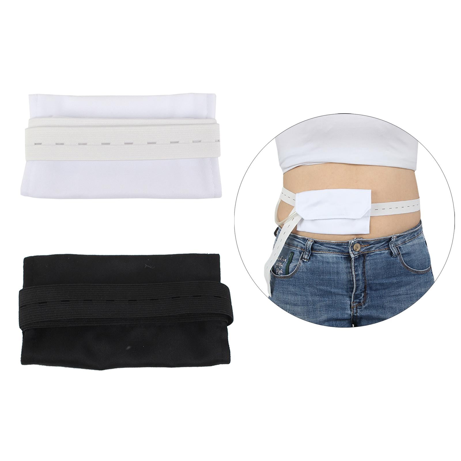 Abdominal Waist Belt Peg PD Feeding Tube G-Tube Holder Accessories Men white