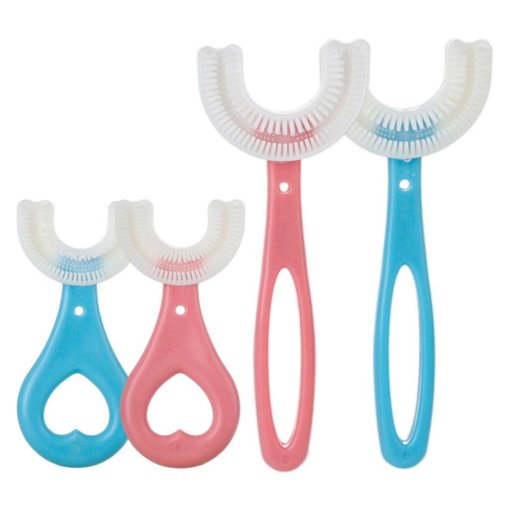 Kids Teeth Cleaning Manual Brush U-Shape Oral Tooth Cleaning Blue 2-6 years