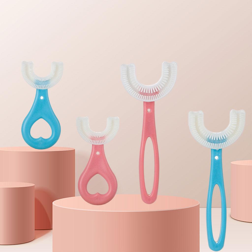 Kids Teeth Cleaning Manual Brush U-Shape Oral Tooth Cleaning Blue 2-6 years