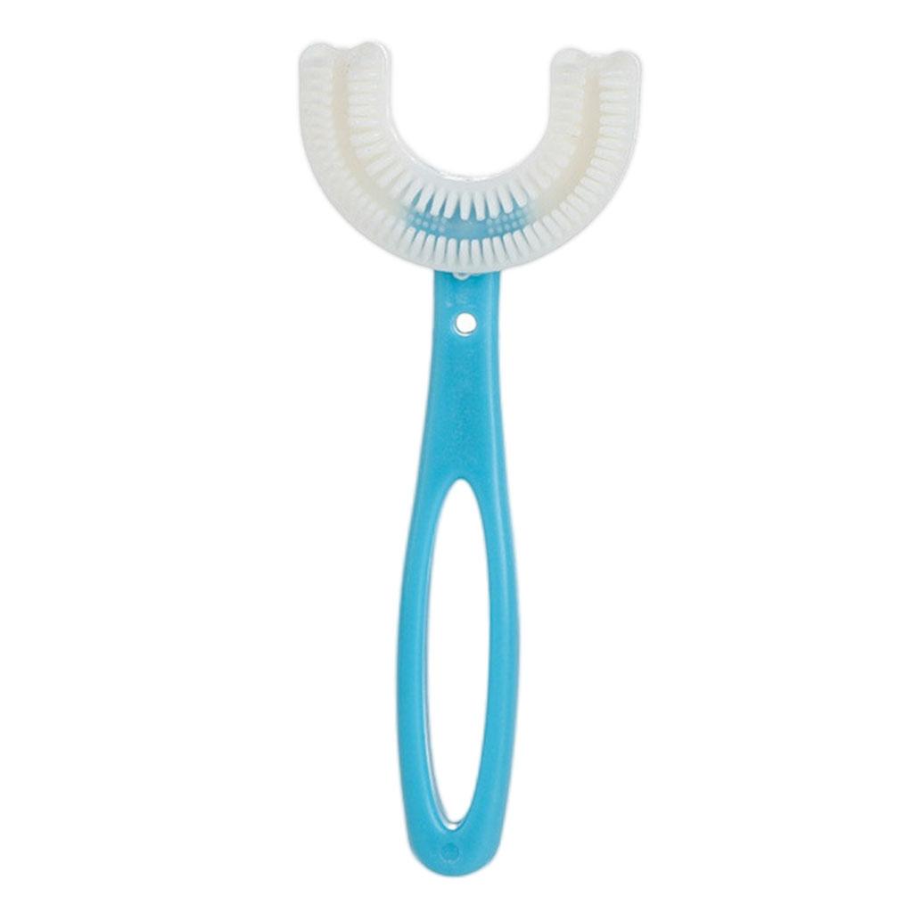 Kids Teeth Cleaning Manual Brush U-Shape Oral Tooth Cleaning Blue 6-12 years