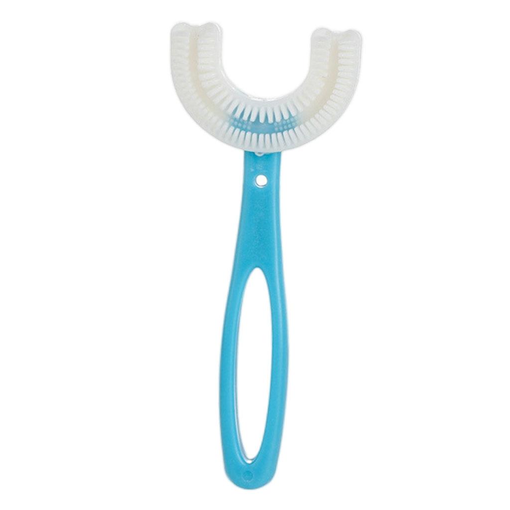Kids Teeth Cleaning Manual Brush U-Shape Oral Tooth Cleaning Blue 6-12 years