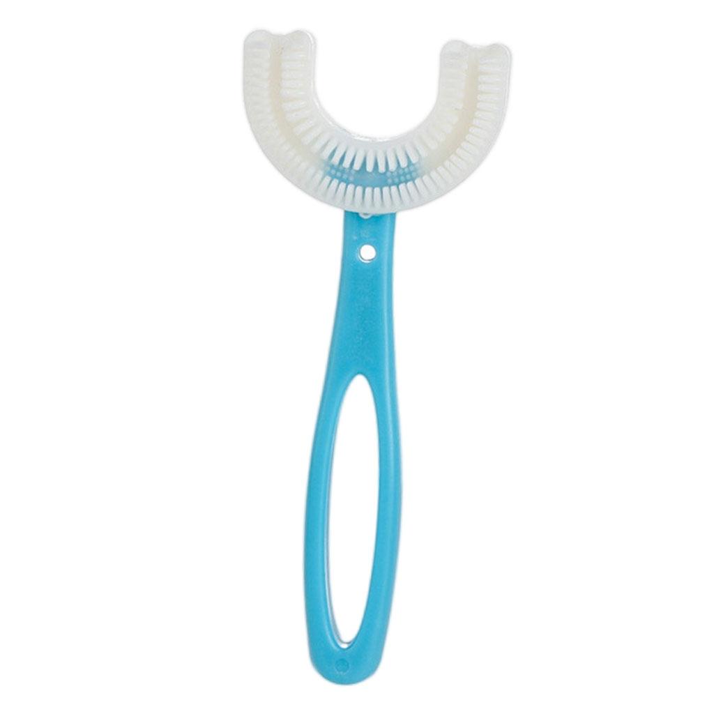 Kids Teeth Cleaning Manual Brush U-Shape Oral Tooth Cleaning Blue 6-12 years