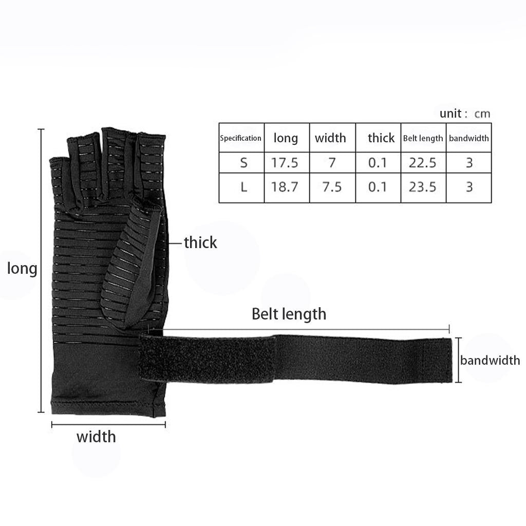 Copper Compression Gloves Women Men Relieve Carpal Tunnel Pain Exercise S